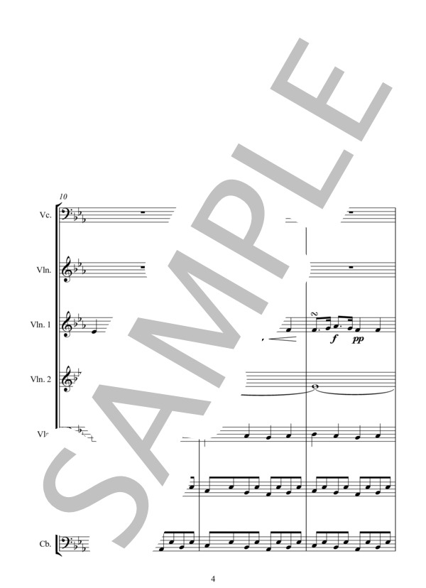 ARIADNE AUF NAXOS for Violoncello Solo + STRING ENSEMBLE   ナクソス島のアリアドネ Violoncello ソロ＋弦楽アンサンブル版 (フランツ・ヨーゼフ・ハイドン) / アンサンブル弦楽 入門 - サンプル譜面 4/5