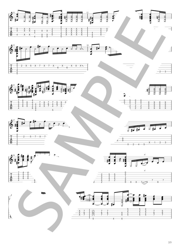 I want you back (ベリー・ゴーディー・ジュニア) / ギターソロ 中〜上級 - サンプル譜面 2/3