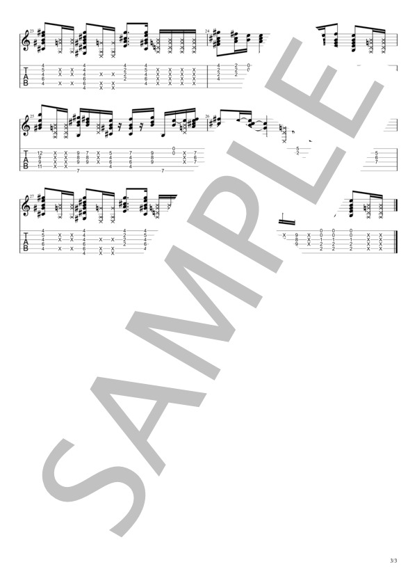 I want you back (ベリー・ゴーディー・ジュニア) / ギターソロ 中〜上級 - サンプル譜面 3/3