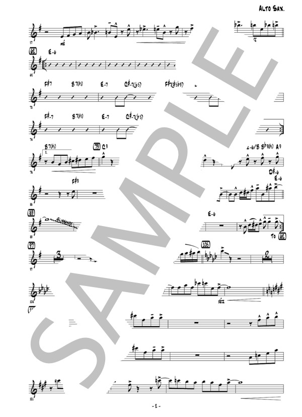 JAZZ POLICE (Alto Sax.) (エリック・マリエンサル) / アルトサックス 上級 - サンプル譜面 2/3