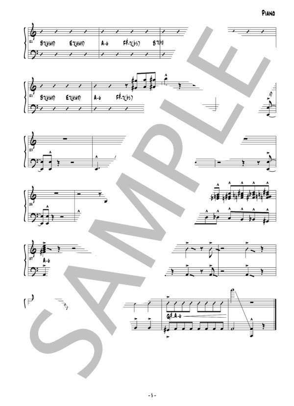楽譜】JAZZ POLICE / Gordon・Goodwin (ピアノ伴奏 / 上級