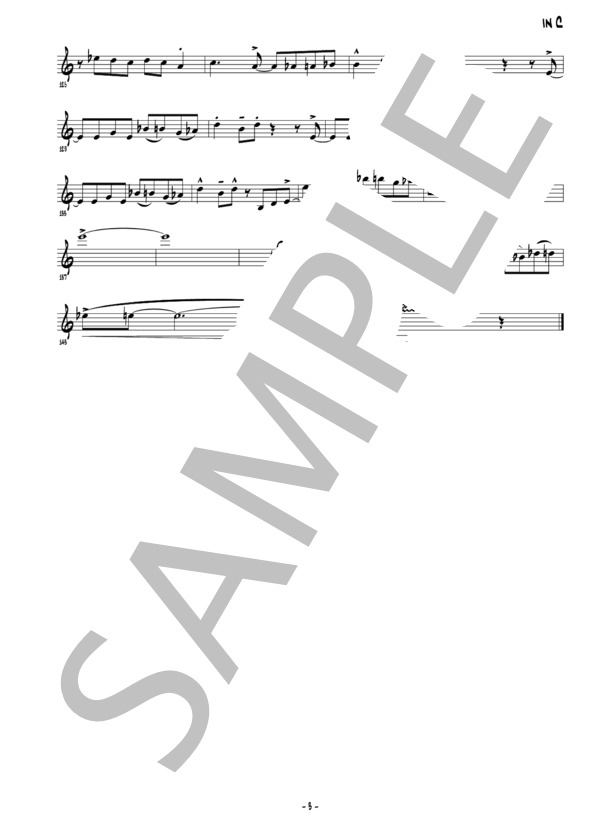 JAZZ POLICE (Melody) (Gordon・Goodwin) / メロディ 上級 - サンプル譜面 3/3