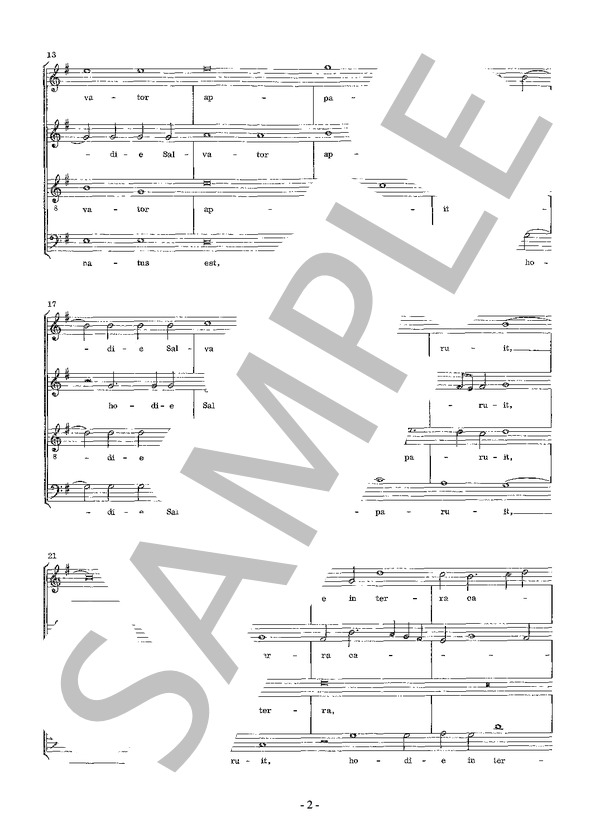 Hodie Christus natus est (Laurus・Patavus) / ピアノソロ 入門 - サンプル譜面 2/5