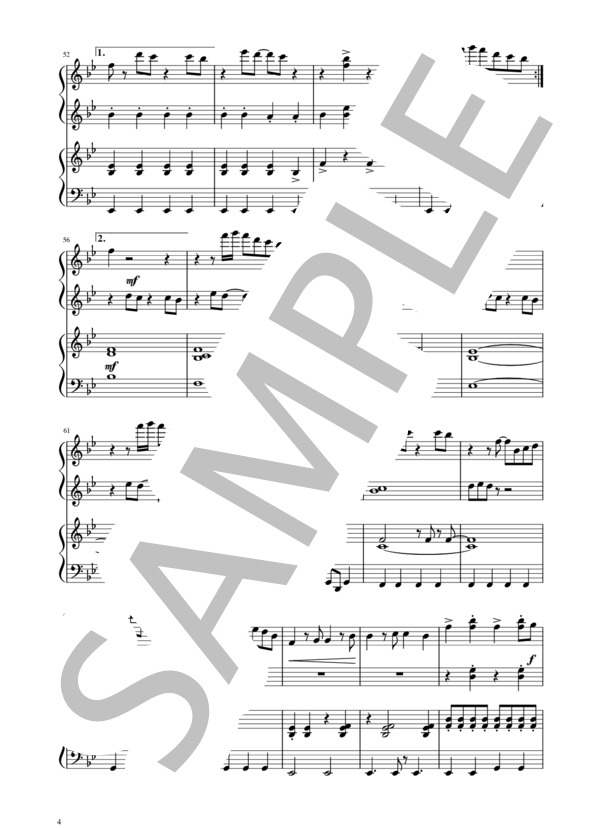 楽譜】 アカシア / 連弾 ポケモンGOTCHA!テーマ / BUMP OF