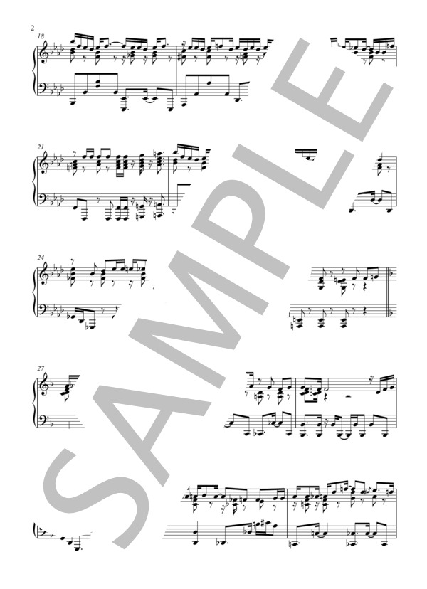 【演奏動画あり】Vinyl (King Gnu) / ピアノソロ 上級 - サンプル譜面 2/5