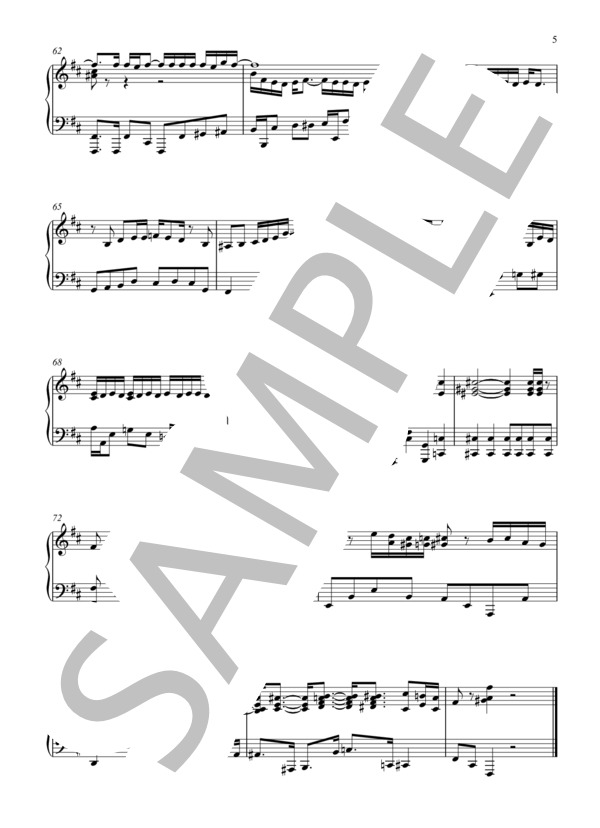 【演奏動画あり】Vinyl (King Gnu) / ピアノソロ 上級 - サンプル譜面 5/5