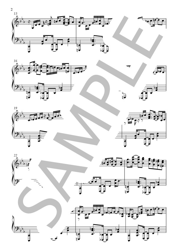 迷える羊【演奏動画あり】 (米津 玄師) / ピアノソロ 上級 - サンプル譜面 2/5