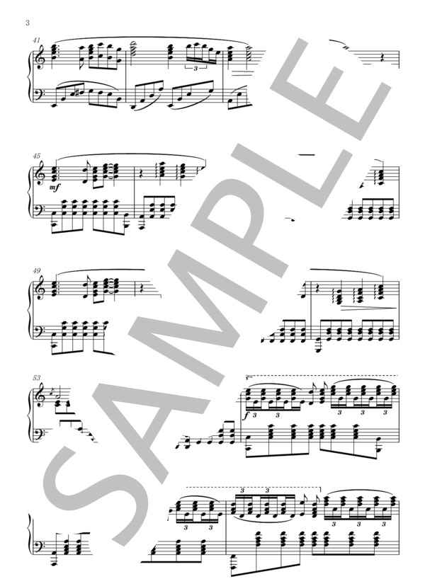 「生神」エピローグ（ピアノソロ・オリジナル曲） (Hiroshi・Sudo) / 入門 - サンプル譜面 3/4