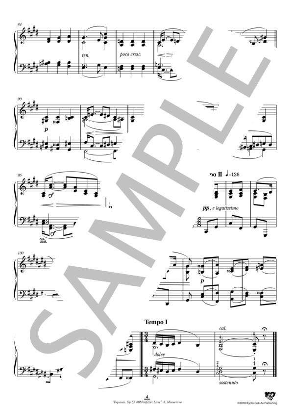 エスキス作品63 48のモチーフ集 第3巻 小メヌエット (シャルル=ヴァランタン・アルカン) / ピアノソロ 中〜上級 - サンプル譜面 5/5