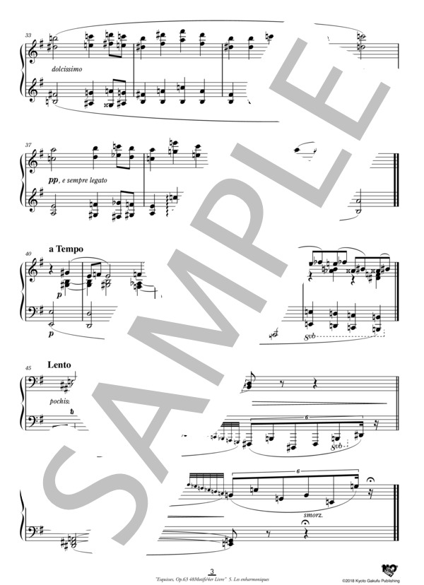 エスキス作品63 48のモチーフ集 第4巻 異名同音 (シャルル=ヴァランタン・アルカン) / ピアノソロ 中〜上級 - サンプル譜面 4/5