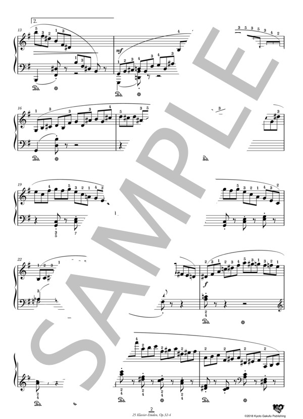 25の練習曲 作品32 第4番 (アドルフ・イェンゼン) / ピアノソロ 中〜上級 - サンプル譜面 3/5