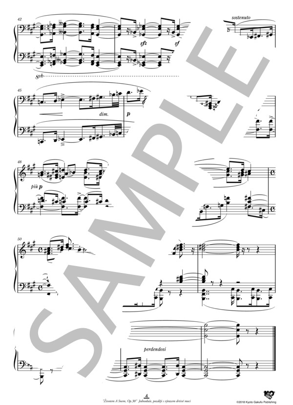 命と夢 作品30 第7曲（率直な、後に威圧的な表情で） (ヨセフ・スク) / ピアノソロ 中〜上級 - サンプル譜面 5/5