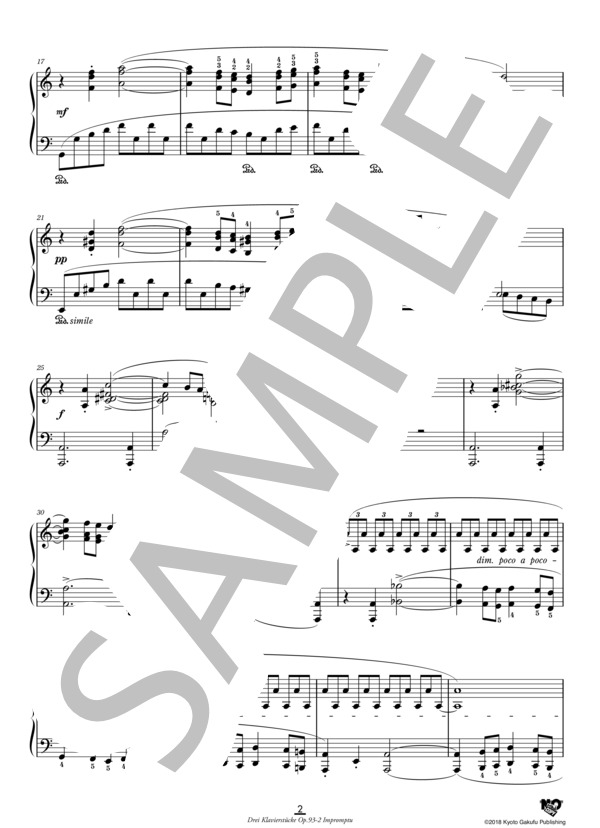 3つのピアノ曲 作品93 第2曲 即興曲 (イグナーツ・ブリュル) / ピアノソロ 中〜上級 - サンプル譜面 3/5