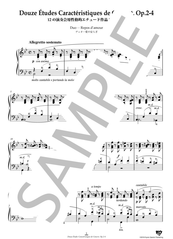 12の演奏会用性格的エチュード作品2  第4番 (アドルフ・フォン・ヘンゼルト) / ピアノソロ 中〜上級 - サンプル譜面 2/4