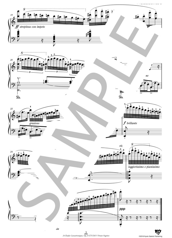 24の性格的練習曲 作品25 第5番 つかの間の楽想 イ短調 (アントワーヌ・マルモンテル) / ピアノソロ 中〜上級 - サンプル譜面 4/5