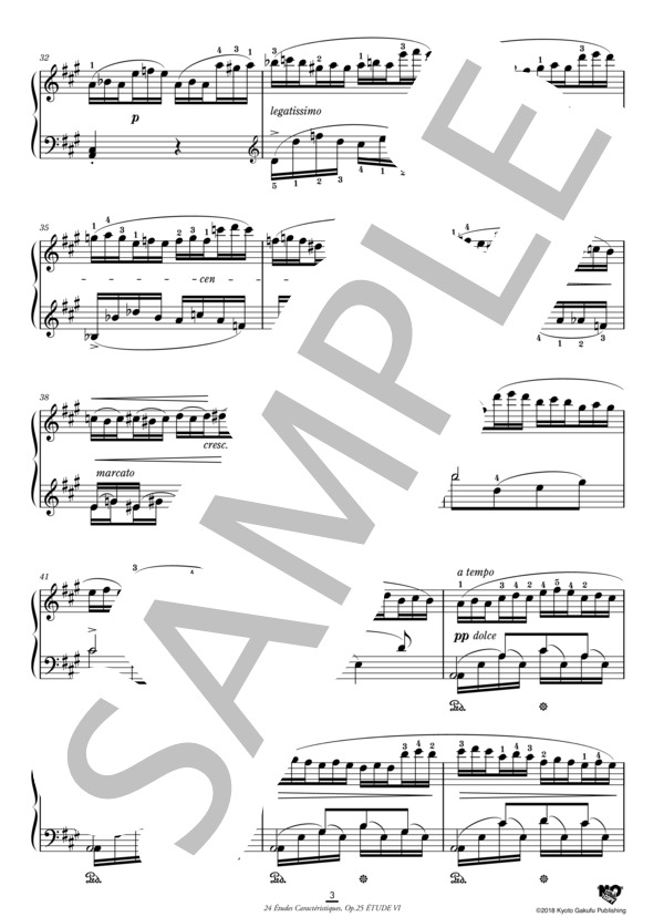 24の性格的練習曲 作品25 第6番 イ長調 (アントワーヌ・マルモンテル) / ピアノソロ 中〜上級 - サンプル譜面 4/5