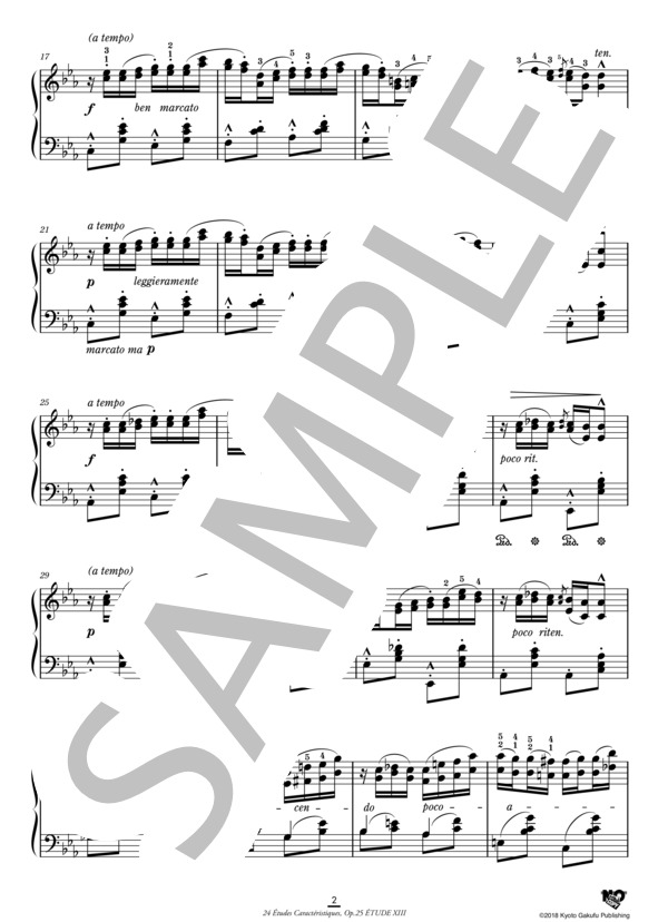 24の性格的練習曲 作品25 第13番 変ホ長調 (アントワーヌ・マルモンテル) / ピアノソロ 中〜上級 - サンプル譜面 3/5