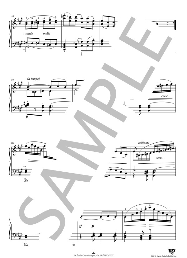 24の性格的練習曲 作品25 第19番 イ長調 (アントワーヌ・マルモンテル) / ピアノソロ 中〜上級 - サンプル譜面 3/5