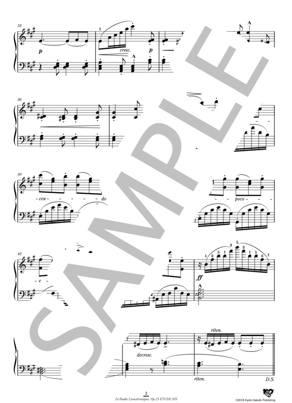 24の性格的練習曲 作品25 第19番 イ長調 (アントワーヌ・マルモンテル) / ピアノソロ 中〜上級 - サンプル譜面 4/5