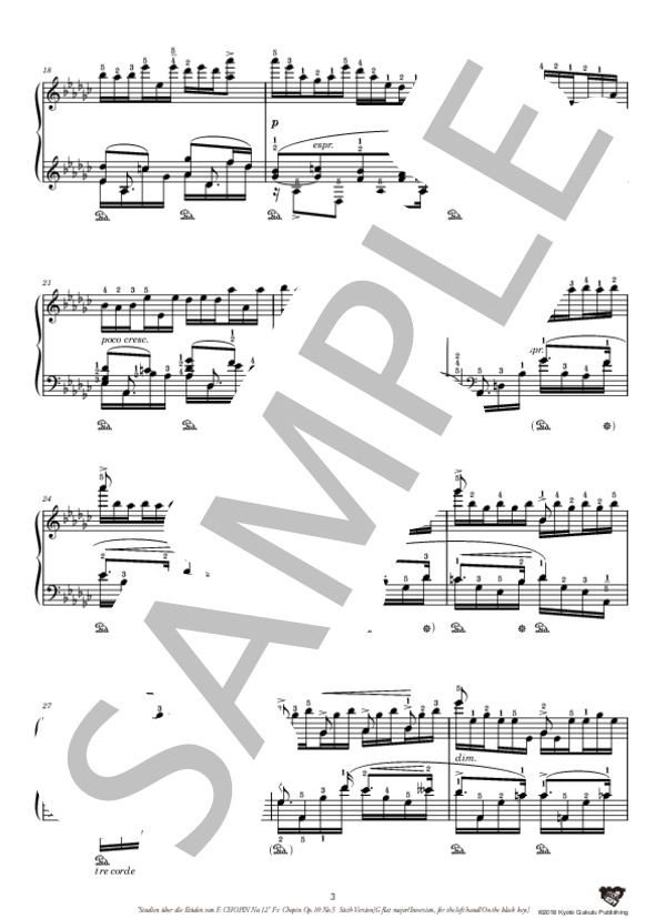 楽譜】ショパンのエチュードによる練習曲 ショパンの作品10-5による 第