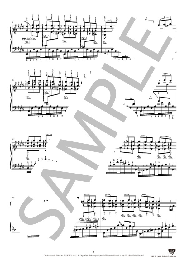 ショパンのエチュードによる練習曲 ショパンの3つの練習曲（モシェレスとフェティスの教則本のための）第2番による 第1ヴァージョン［ホ長調］ (レオポルド・ゴドフスキー) / ピアノソロ 中〜上級 - サンプル譜面 5/5