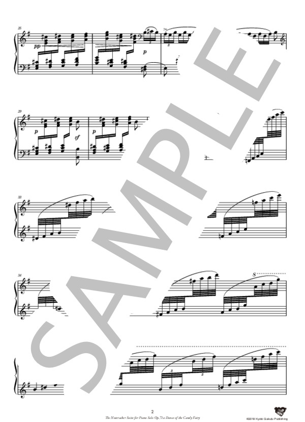 組曲「くるみ割り人形」［ピアノ・ソロ版］作品71a 金平糖の精の踊り (ピョートル・イリイチ・チャイコフスキー) / ピアノソロ 中〜上級 - サンプル譜面 3/5