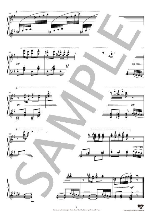 組曲「くるみ割り人形」［ピアノ・ソロ版］作品71a 金平糖の精の踊り (ピョートル・イリイチ・チャイコフスキー) / ピアノソロ 中〜上級 - サンプル譜面 4/5
