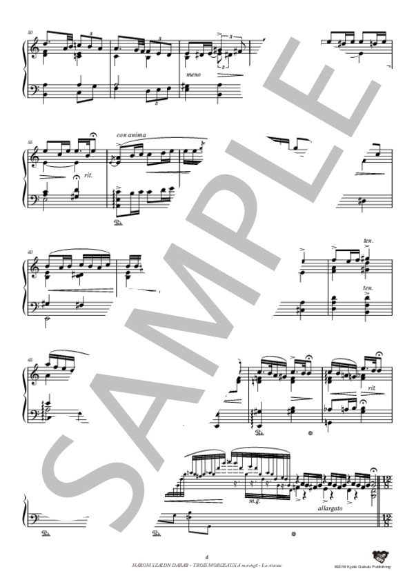 3つのサロンのための音楽 夢想家 (コルネル・アーブラーニ) / ピアノソロ 中〜上級 - サンプル譜面 5/5