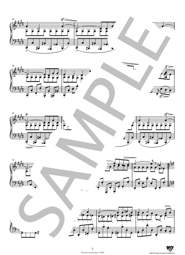 10の絵画的小曲集 牧 歌 (エマニュエル・シャブリエ) / ピアノ2台4手 中〜上級 - サンプル譜面 3/5