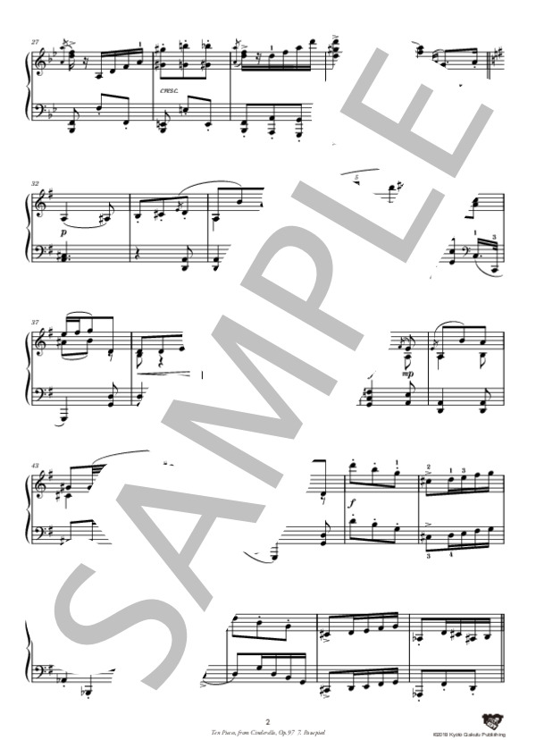 「シンデレラ」からの10の小品 作品97 7. パスピエ (セルゲイ・セルゲーエヴィチ・プロコフィエフ) / ピアノソロ 中〜上級 - サンプル譜面 3/5