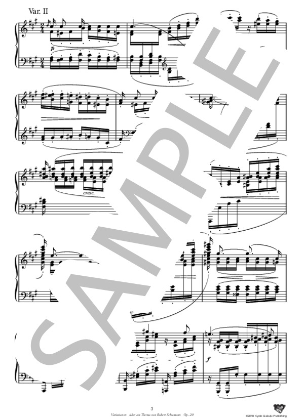ロベルト・シューマンの主題による変奏曲 作品20 (クララ・シューマン) / ピアノソロ 中〜上級 - サンプル譜面 4/5