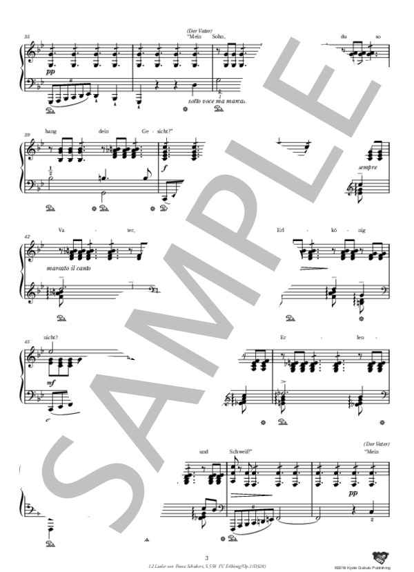シューベルトによる『12の歌』S.558 第4曲 魔 王 (フランツ・シューベルト) / ピアノソロ 中〜上級 - サンプル譜面 4/5