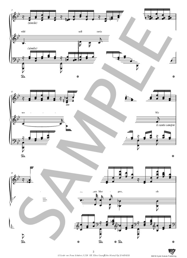 シューベルトによる『12の歌』S.558 第12曲 エレンの歌Ⅲ（アヴェ・マリア） (フランツ・シューベルト) / ピアノソロ 中〜上級 - サンプル譜面 4/5