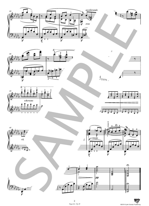 バガテル 作品30 (アナトーリ・リャードフ) / ピアノソロ 中〜上級 - サンプル譜面 3/4
