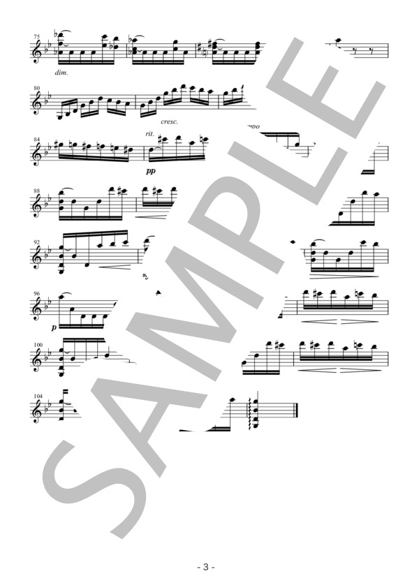 【Mn】エリーゼのために  /  L.V.ベートーベン (Beethoven Ludwig) / マンドリン 中級 - サンプル譜面 3/3