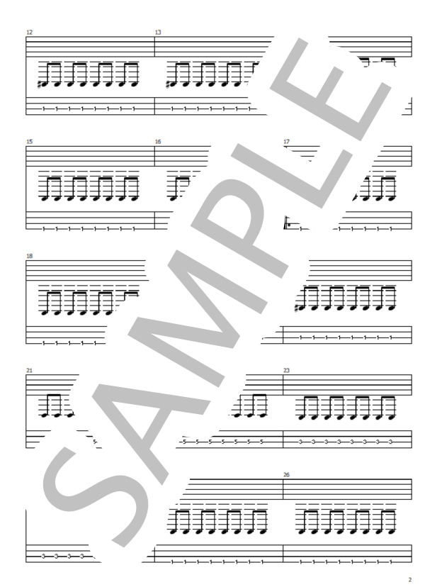 supernova (ELLEGARDEN) / エレキベース 入門〜初級 - サンプル譜面 2/5