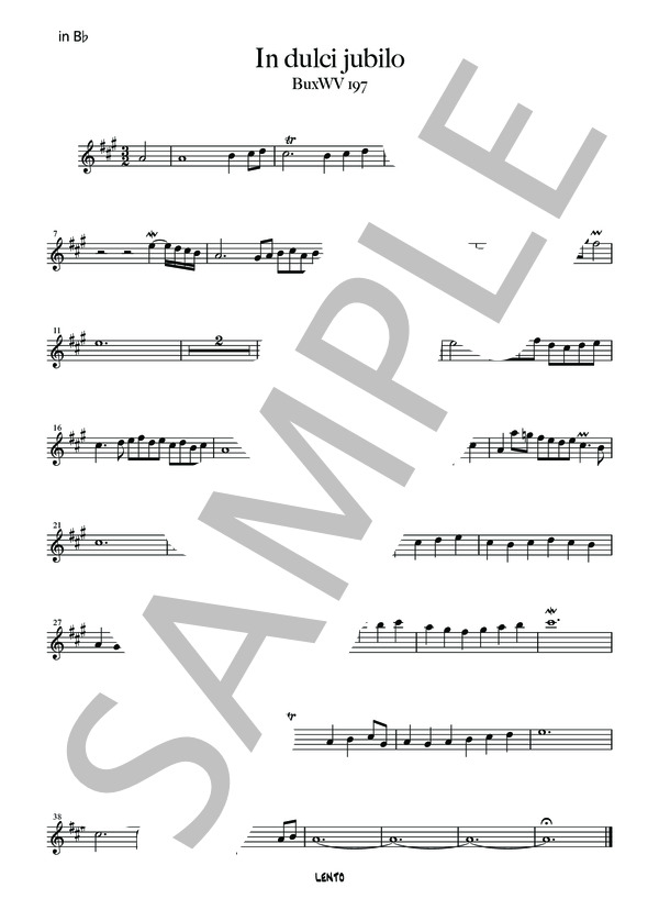 甘き喜びのうちに BuxWV197 (ディートリヒ・ブクステフーデ) / ソプラノサックス 初〜中級 - サンプル譜面 5/5