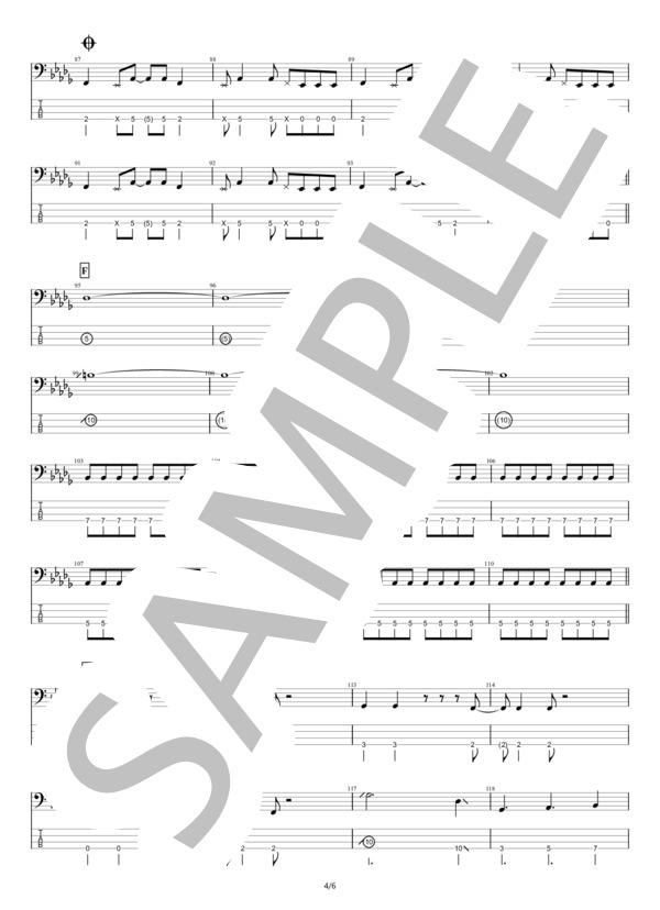 【ベース】BiSH-星が瞬く夜に- / エレキベース 初〜中級 - サンプル譜面 4/5