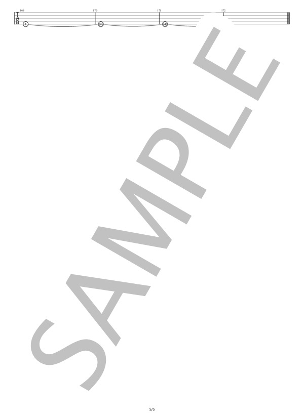 【5弦ベース】プロミスザスター (BiSH) / エレキベース 初級 - サンプル譜面 5/5