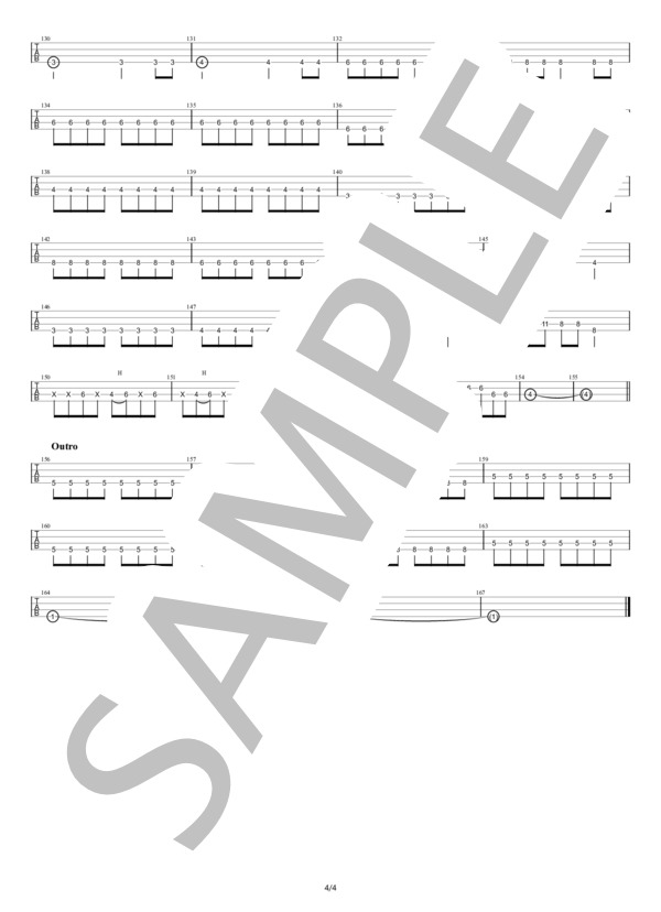 楽譜】 PAiNT it BLACK / BiSH (エレキベース / 中級) - Piascore 楽譜