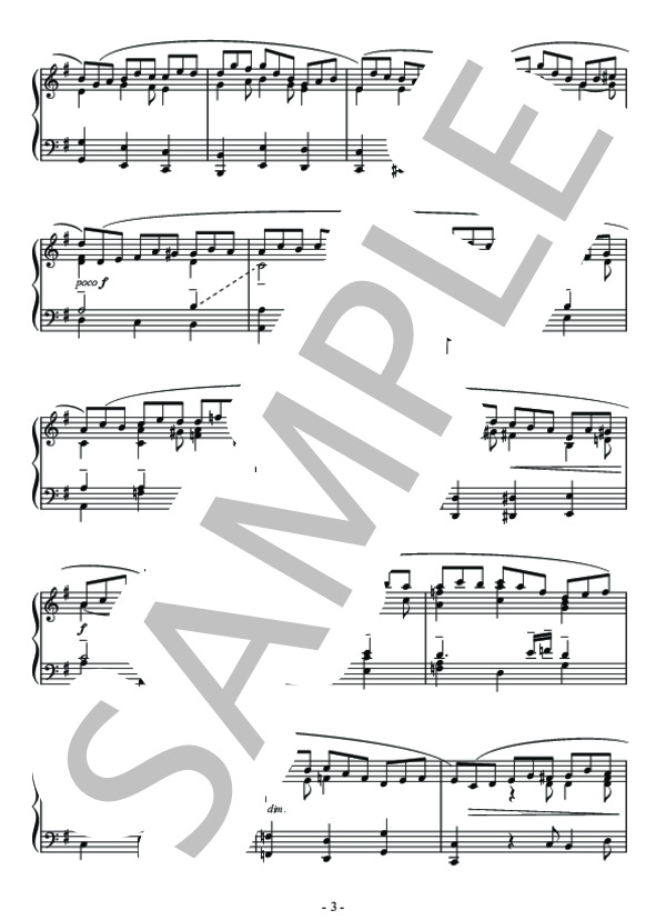 バッハ作曲「主よ、人の望みの喜びよ」 ピアノソロ用楽譜 (ヨハン・セバスチャン・バッハ) / 中級 - サンプル譜面 3/4