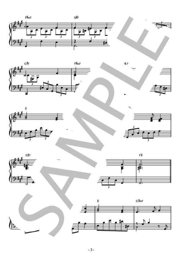 Greensleeves(グリーンスリーブス）ピアノソロ用楽譜 (Traditional) / 中級 - サンプル譜面 3/4