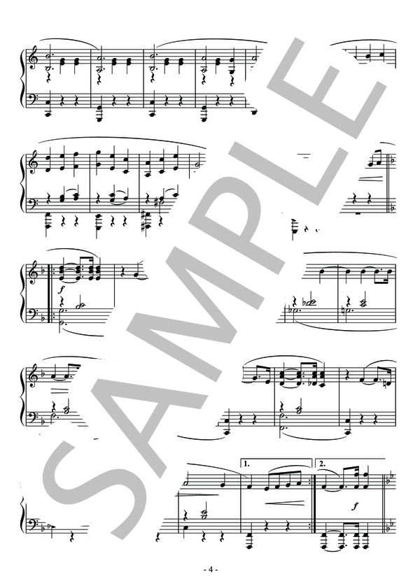 エリック・サティ作曲 Je te veux(おまえが欲しい) ピアノソロ用楽譜 / 中級 - サンプル譜面 4/5