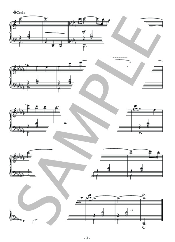 オリジナルピアノ組曲「The creation of the World」6Day アダムとイブ ピアノソロ用楽譜 (市花 真弓) / 中級 - サンプル譜面 3/3