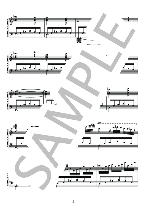 オリジナルピアノ組曲「The creation of the World」4Day  太陽と月と星 ピアノソロ用楽譜 (市花 真弓) / 中級 - サンプル譜面 2/3