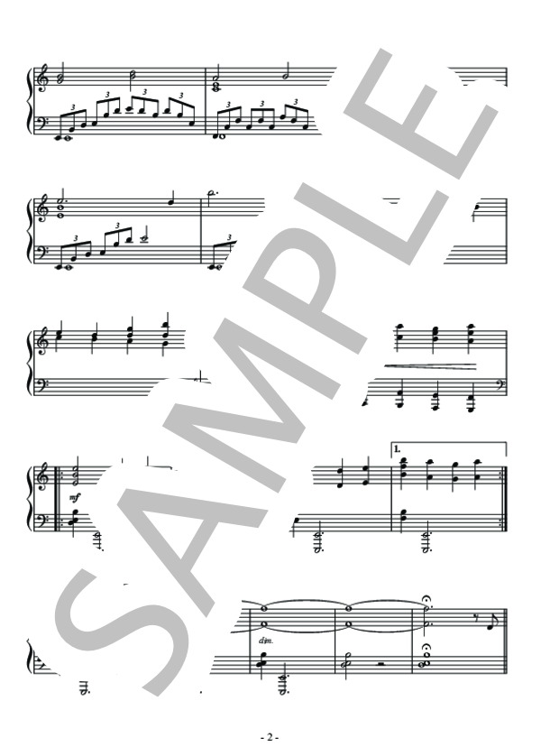 オリジナルピアノ組曲「The creation of the World」3Day  地と地上の植物 ピアノソロ用楽譜 (市花 真弓) / 中級 - サンプル譜面 2/3