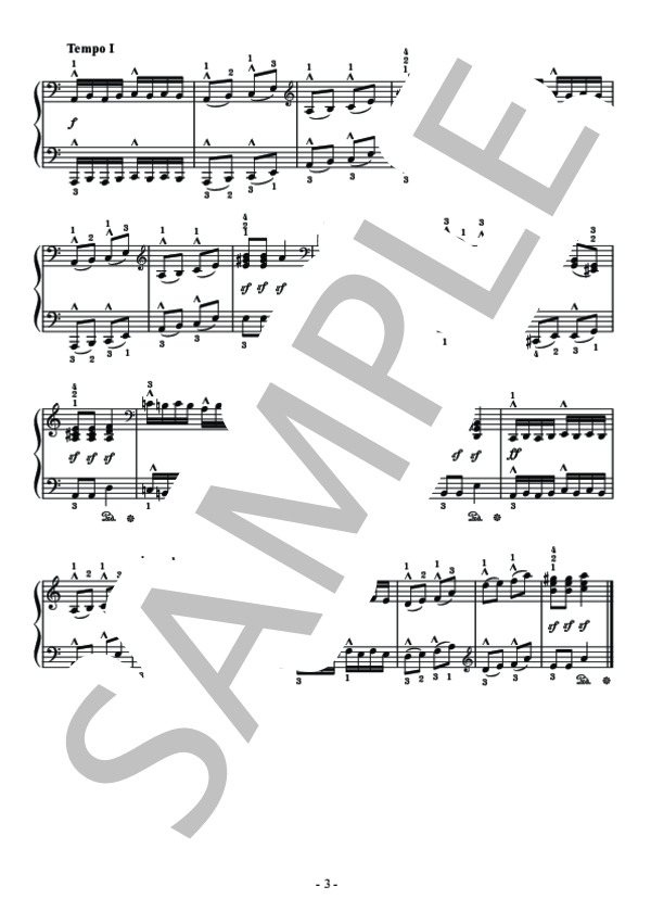 シューマン作曲 サンタクロースのおじいさん (Knecht Ruprecht Op.68-12) (ロベルト・シューマン) / ピアノソロ 初〜中級 - サンプル譜面 3/3