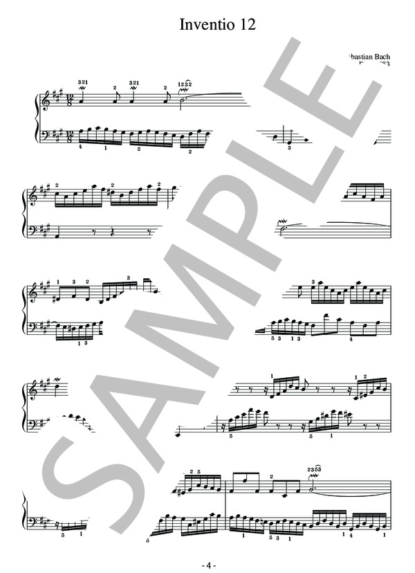 楽譜 バッハ インベンション 楽曲分析と演奏法 第12番 A Dur Bwv 7 改訂版 ヨハン セバスチャン バッハ ピアノソロ 初 中級 Piascore 楽譜ストア 楽譜 バッハ インベンション 楽曲分析と演奏法 第12番 A Dur Bwv 7 改訂版 ヨハン セバスチャン バッハ ピアノソロ 初 中級 Piascore 楽譜ストア