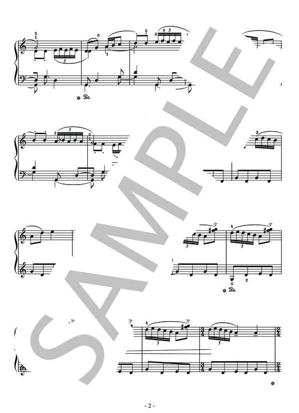 バルトーク作曲 ミクロコスモス 第5巻 第138番 バグパイプ (ベラ・バルトーク) / ピアノソロ 中級 - サンプル譜面 2/4