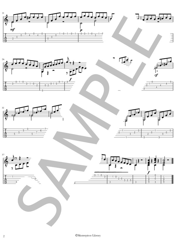 25のエチュードOp.60より第1番(iPad用） (マテオ・カルカッシ) / ギターソロ 初〜中級 - サンプル譜面 5/5